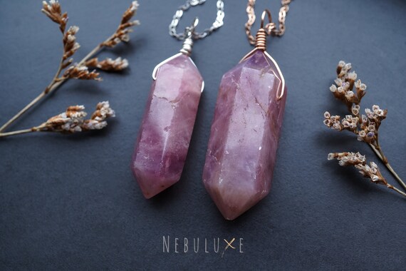 Rose quartz cheap point necklace