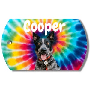 PawFurEver Custom Dog Tag with Photo (Tie-Dye)