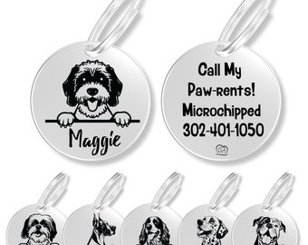 Personalized Dog Tag - Port Water Dog - dog name tag, dog id tag dog tag for dogs personalized dog tag necklace engraved dog tag