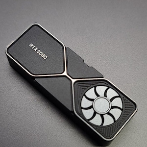 RTX3080 Graphics Card Keycap GPU 2.75U Rotating Artisan Metal Right Shift Cherry MX Mechanical KeybaordKeycap