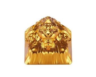 Lion King/Spider/Snake 3D Backlit Aluminum Metal Golden Artisan Keycap Mechanical Keyboard Keycap Fantastic Beasts