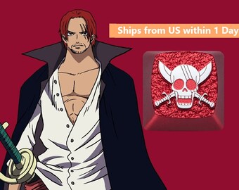 One Piece Yonko Edition Shanks Kaido Blackbeard Big Mom Genuine Aluminum Artisan Mechanical Keycap Light Transparent Collection Piece