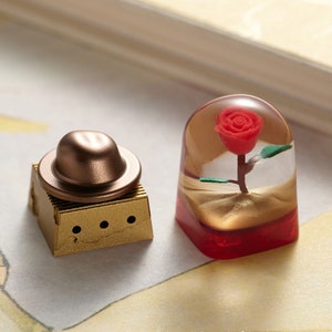 The Little Prince Rose Elephant Hat Resin Keycap for Mechanical Keyboard Cherry MX