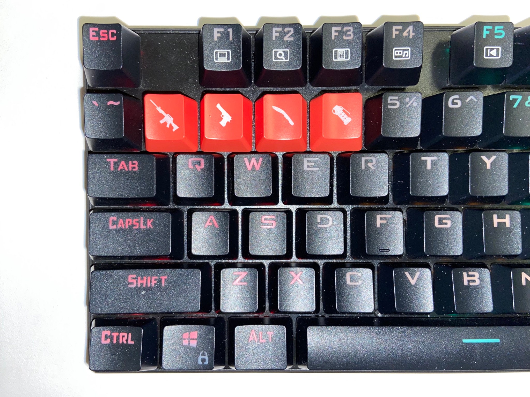Backlit Shooting Game Weapons Keycaps Red Suited for CSGO, COD, CF - Etsy