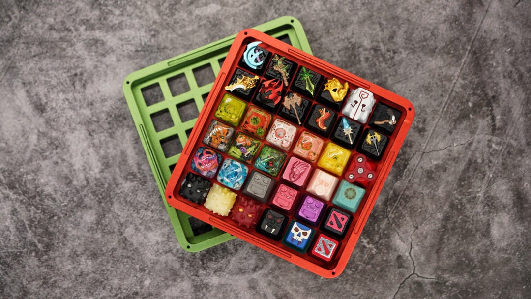 Stackable Keycaps Organizer/box Artisan Aluminum Switches Storage With