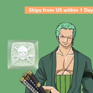 ONE PIECE ZORO Genuine Aluminum Artisan Mechanical Keycap Light Transparent Collection Piece
