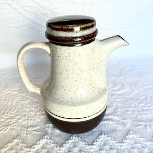 Vintage Brown and Tan Speckled Teapot