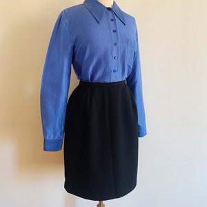 90s Simon Chang Mini Skirt | 1990s Black High Waist Short Skirt | Vintage High Waisted Mini Skirt Size 10