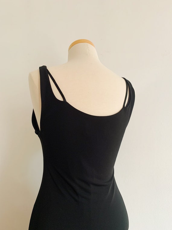 90s Nicole Miller 90s Cowl Neck Double Strap Maxi… - image 7