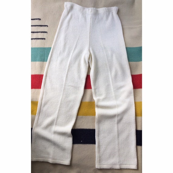 70s Knit Loungewear Pants with Stretch Waist