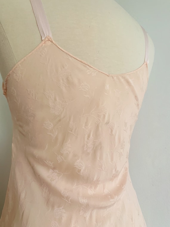 30s Jacquard Silk Embroidered Slip Dress | 1930s … - image 8
