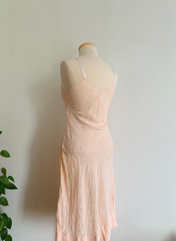 30s Jacquard Silk Embroidered Slip Dress | 1930s … - image 6