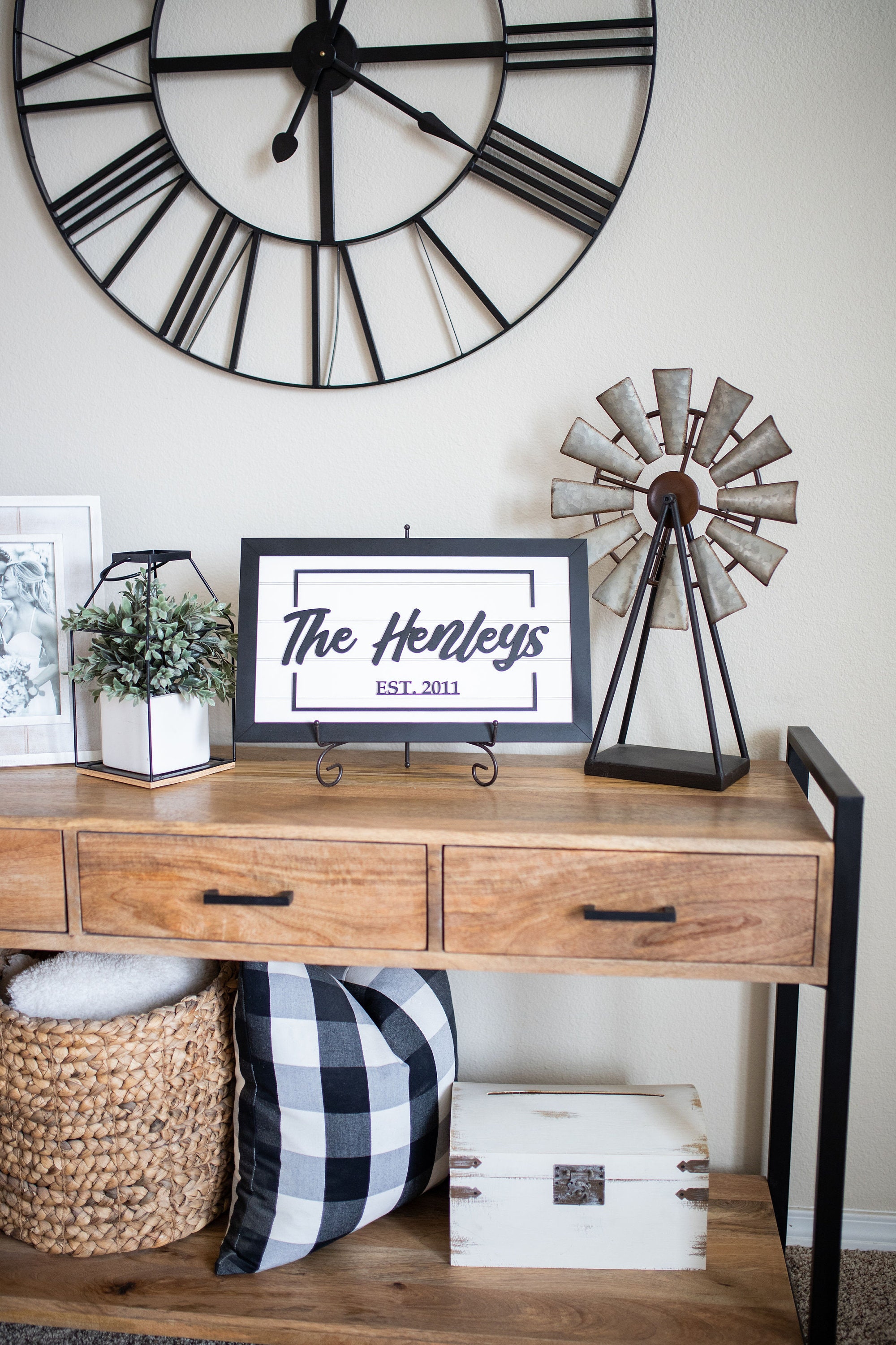 Black White Home Decor Black and White personalized home | Etsy