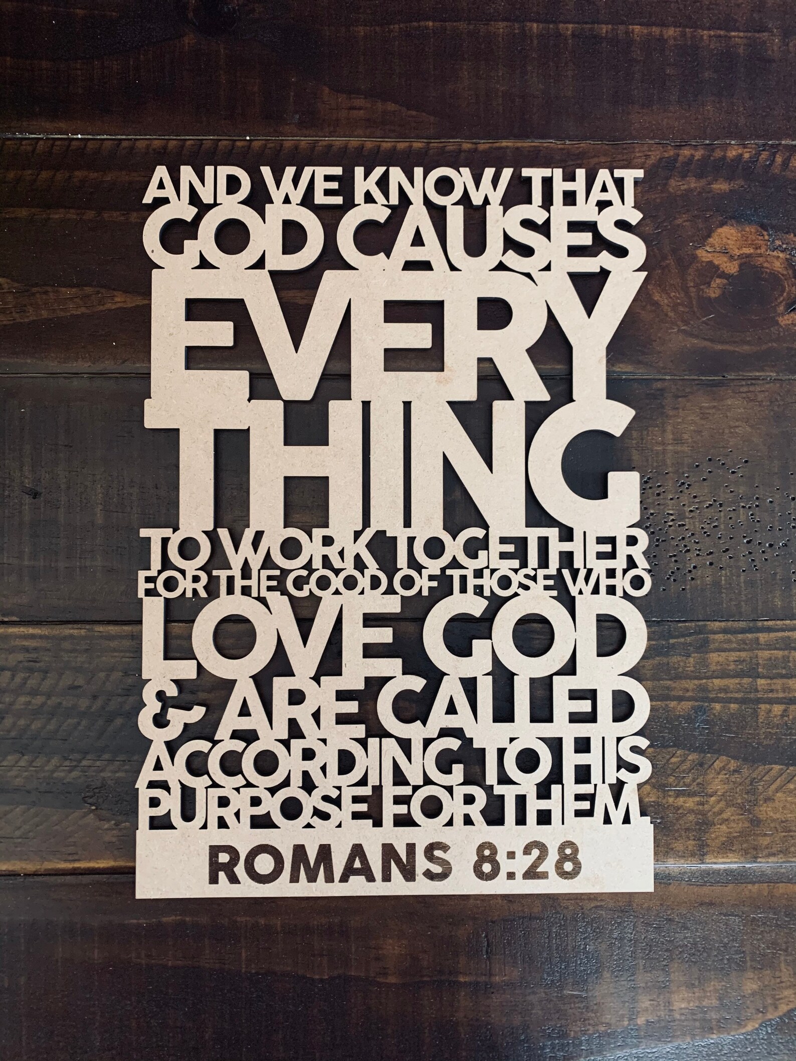 Romans 8 28 Bible Verse Wall Decor Bible Verse Wood Cut Out Etsy