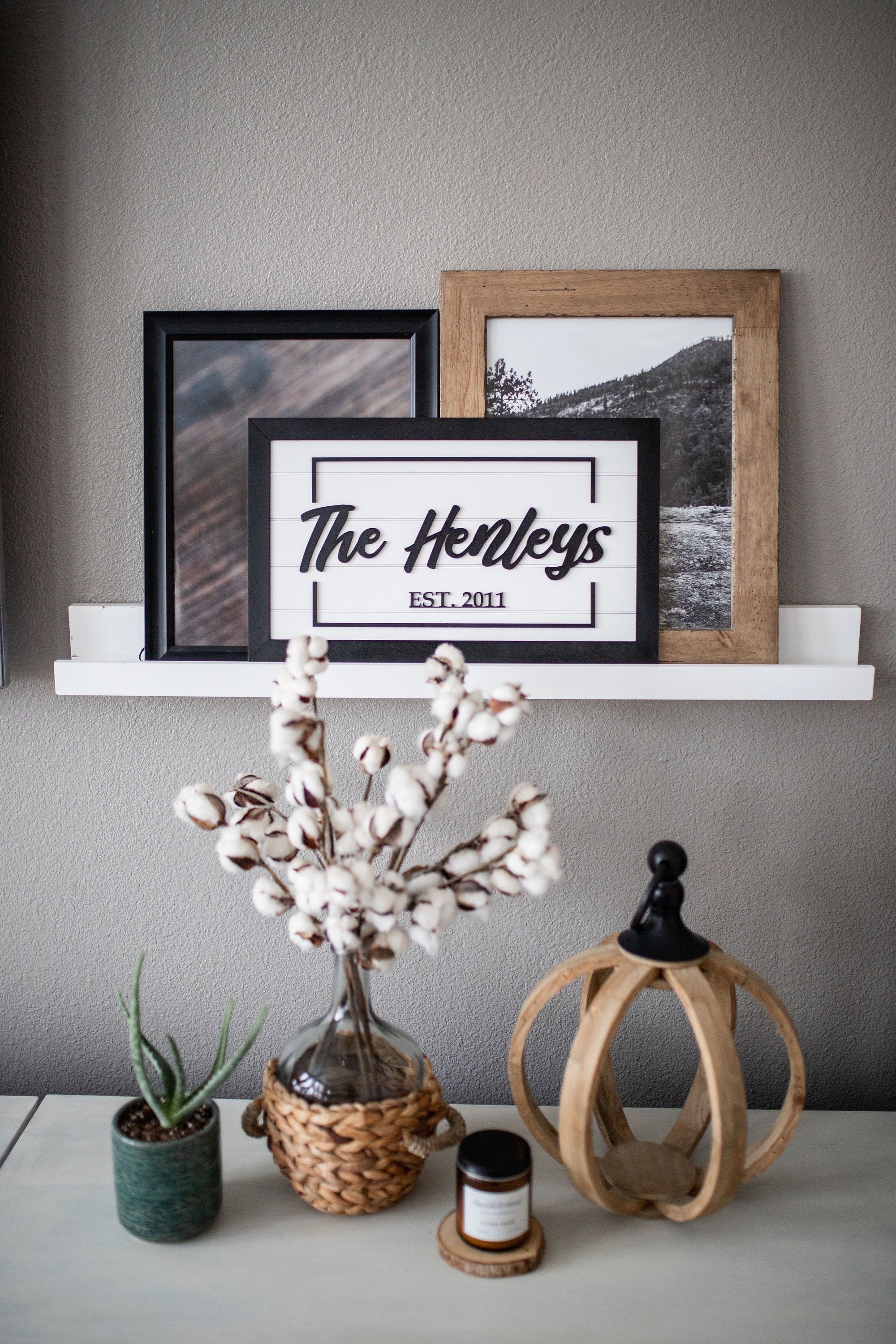 Black White Home Decor Black and White personalized home | Etsy