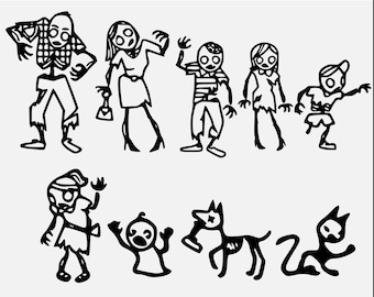 Zombie Family Svg Etsy