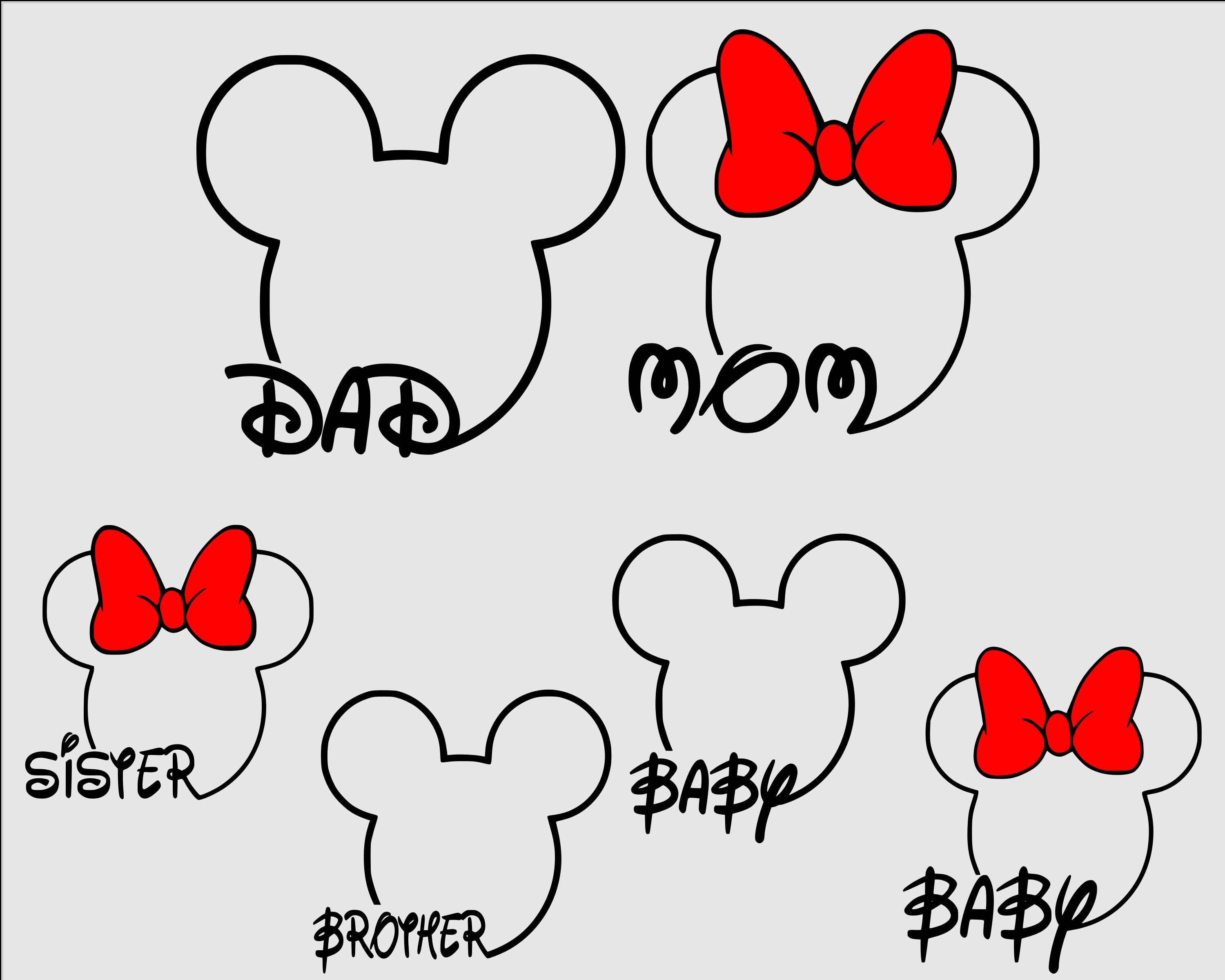 Family Mickey svg bundle Disney svg Family Disney Shirts Etsy