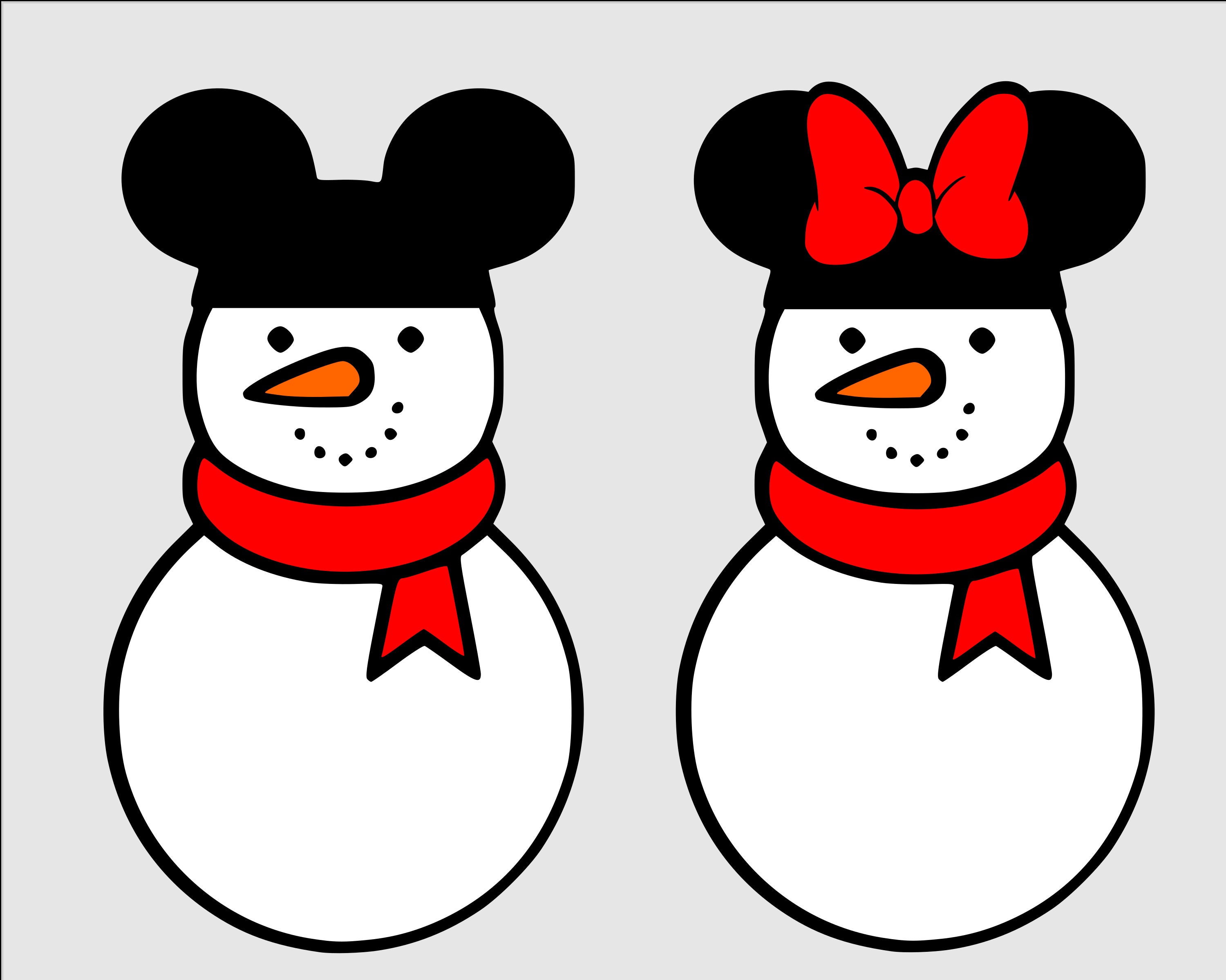 Snowman with Mickey ears svg Mickey Mouse Christmas svg | Etsy