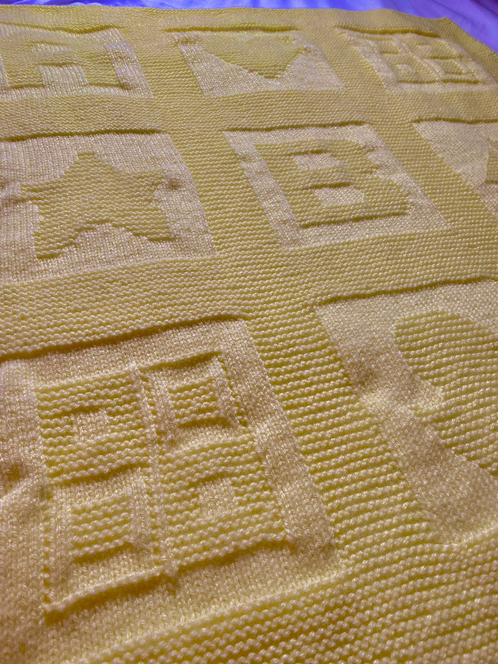 Hand Knitted Alphabet Baby Blanket Etsy