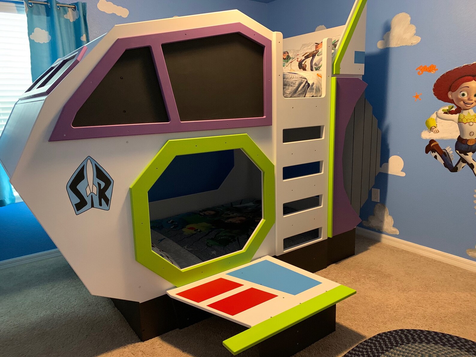 Kids Toy Story Buzz Lightyear Spaceship Bunkbed indoor Etsy