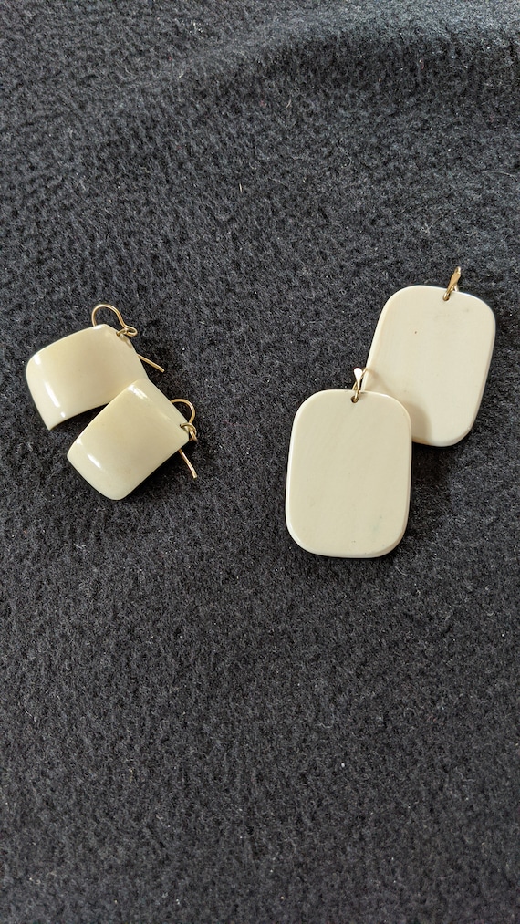 Bone Earrings 2 Pair - image 2