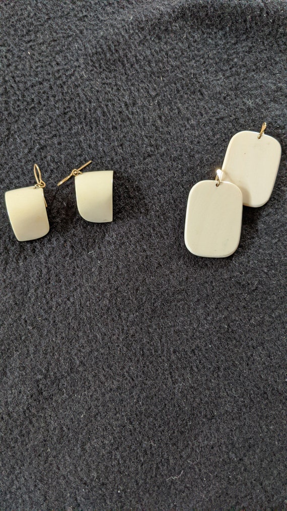 Bone Earrings 2 Pair - image 1