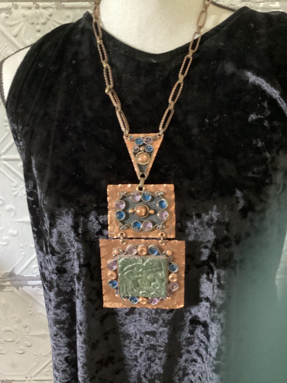 Native American handmade copper pendant necklace