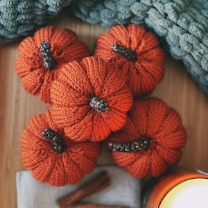 Autumn Table Decor | Handmade Knitted Pumpkins |  Festive Fall and Halloween Decor |