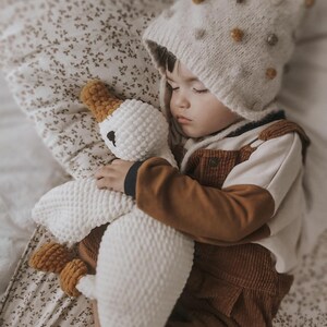 Goose Plushie Sleeping Toy Crochet Cuddle Toy Toddler Toy Snuggle For Babies Nursery Decor Stuffed Animal image 7