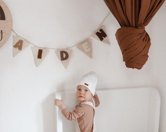 Personalized Name Banner | Custom Nursery Flag Garland | Kids Room Flag Decor