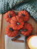 knitted pumpkins | halloween indoor decorations | crochet pumpkin fall decor | thanksgiving decor for home | autumn aesthetic table decor 