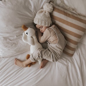 Goose Plushie Sleeping Toy Crochet Cuddle Toy Toddler Toy Snuggle For Babies Nursery Decor Stuffed Animal image 6