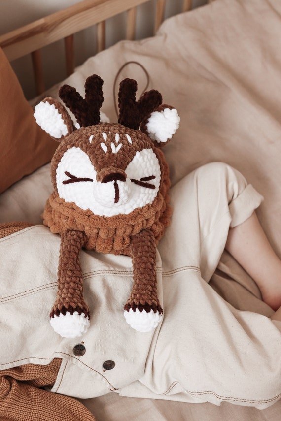 Sac pyjama cerf Peluche bébé Jouet de cerf au crochet Jouet câlin