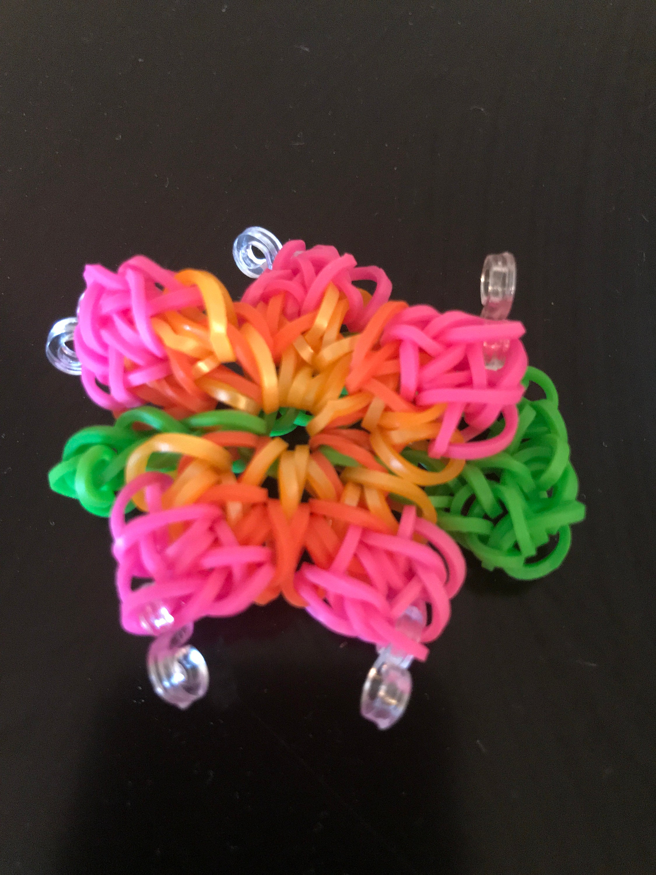 Rainbow Loom Hibiscus Bracelet Etsy