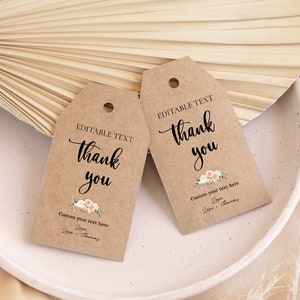 Modello di etichetta regalo modificabile Floreale Baby Shower Compleanno Bridal Shower Rivelazione del sesso Completamente personalizzabile Testo personalizzato. DOWNLOAD IMMEDIATO