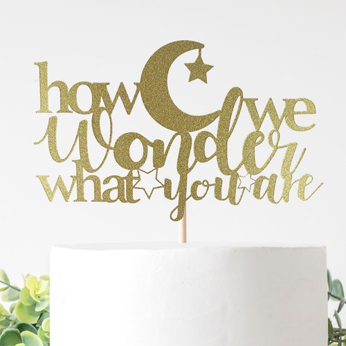 How We Wonder What You Are Cake Topper Twinkle Twinkle - Etsy