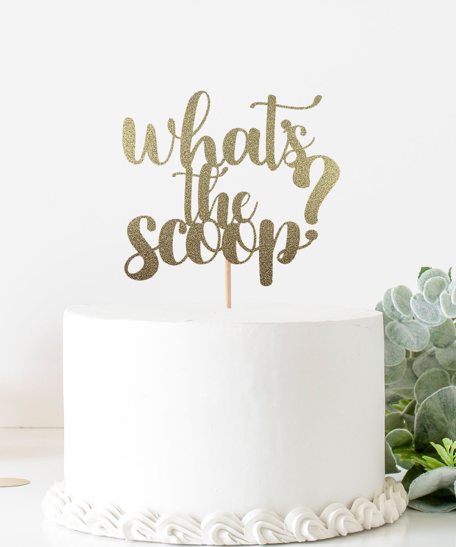 What's the Scoop Cake Topper for Ice Cream Theme Gender Etsy