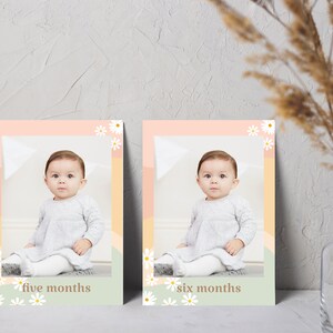 Editable One Groovy Baby Monthly Milestone Sign Template First Birthday Party My First Year One Year Of Baby 1st Party. INSTANT DOWNLOAD
