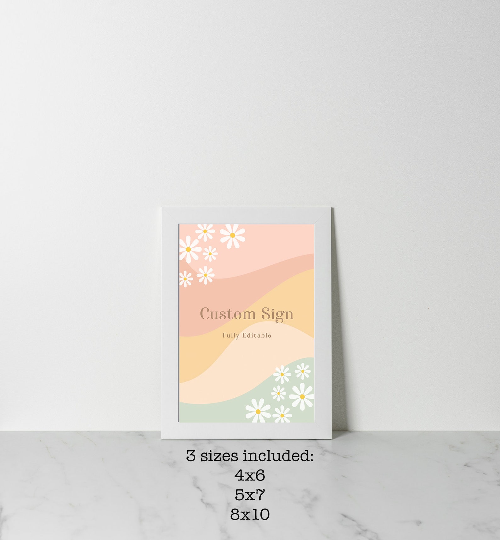 Editable Groovy Custom Sign Template Fully Customizable Hippie Theme ...