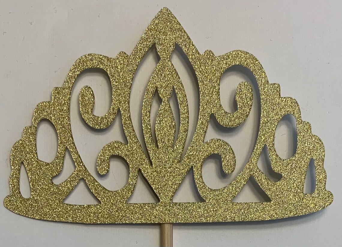 Princess Crown Cake Topper for Princess Birthday Party Queen Etsy
