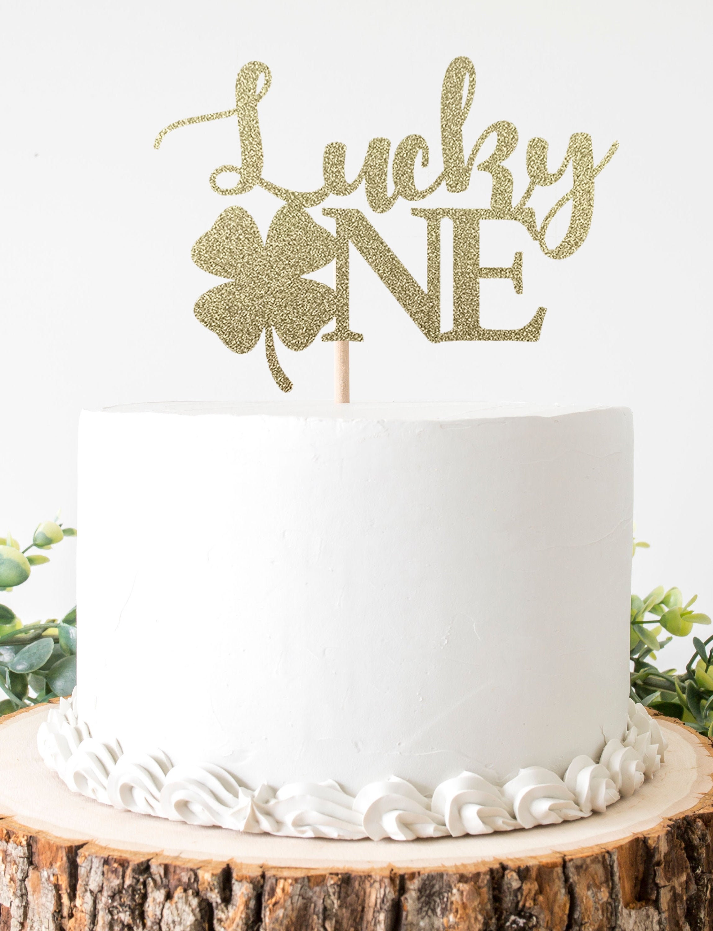 Lucky One Cake Topper For 1st Birthday Party Happy St. Etsy