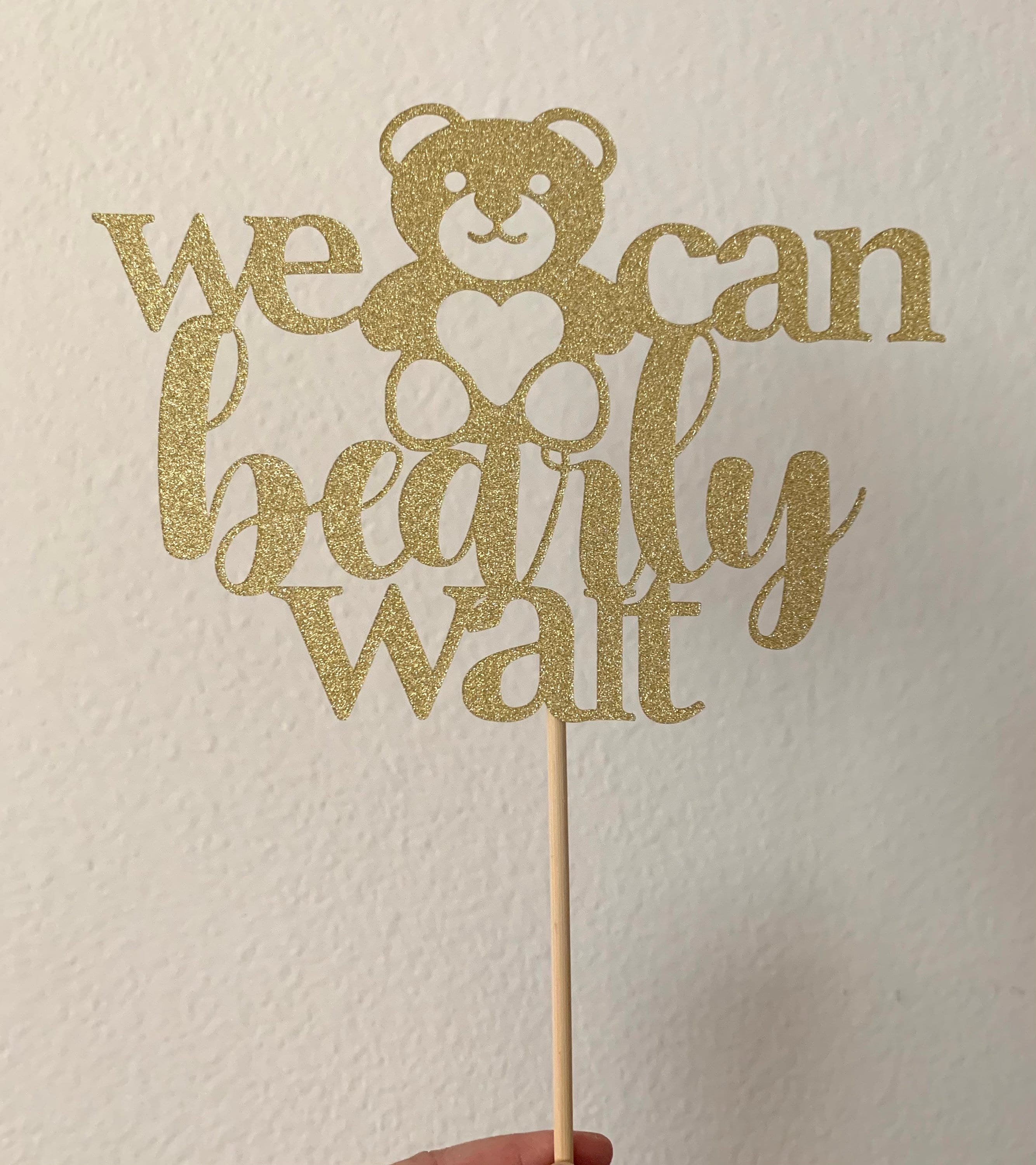 We Can Bearly Wait With Bear Cake Topper for Bear Theme Baby Shower ...
