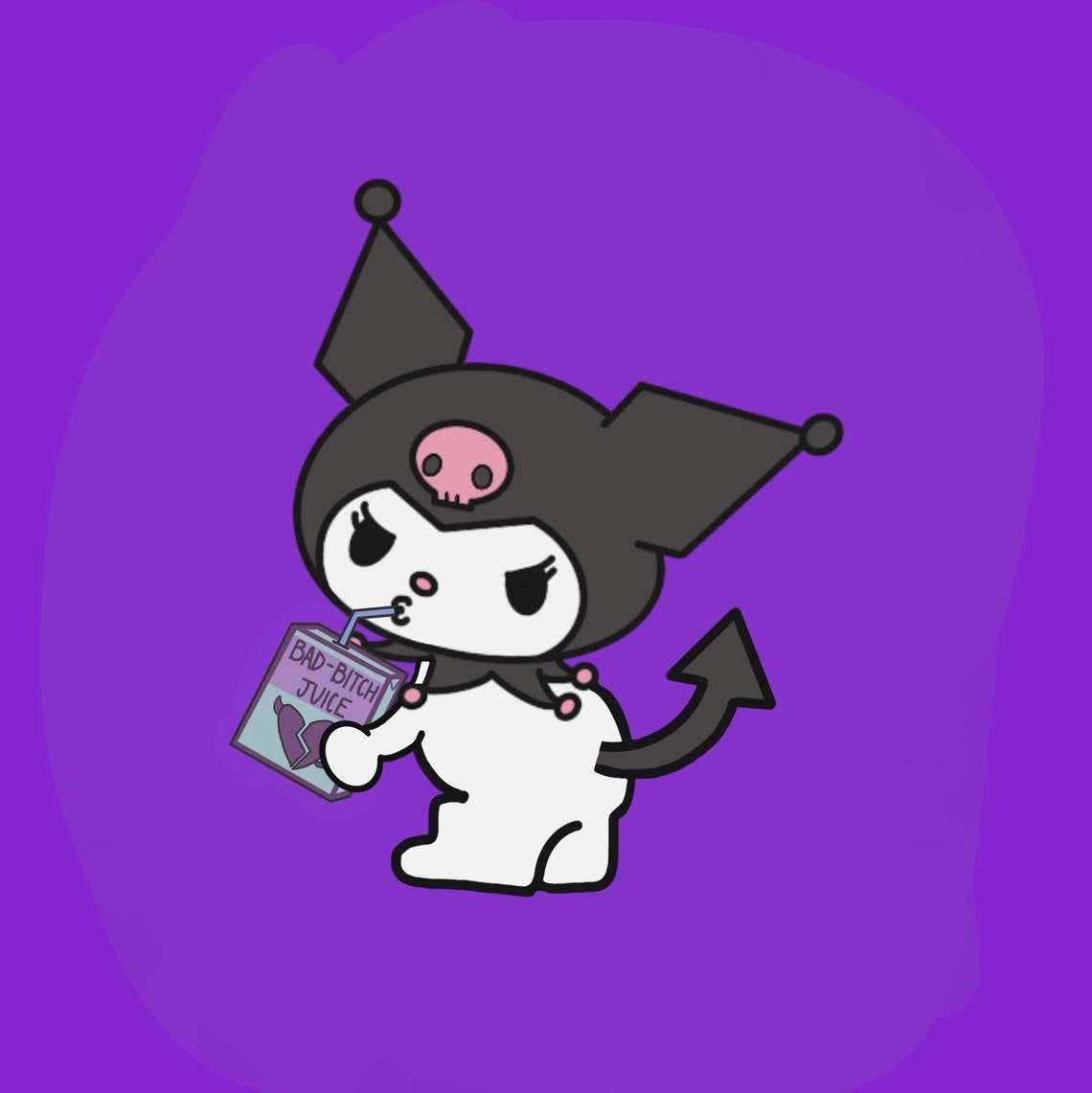 Emo Kitty Bad Btch Sticker Cute Stickers Kawaii Stickers Etsy