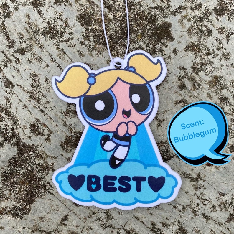 Powerpuff Girls Air Freshener Pink Car Accessory Kawaii Car Etsy
