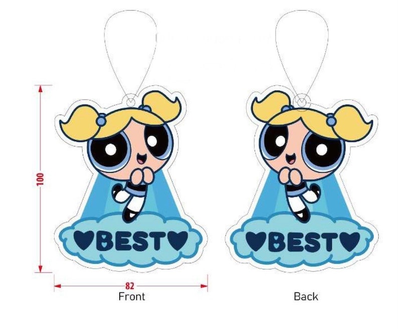 Powerpuff Girls Air Freshener Pink Car Accessory Kawaii Car Etsy