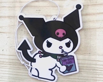 Emo Kitty Bad B*tch Juice Air Freshener:Cute Car Accessories, Kawaii Car Accessories, Pink Car Accessories, Kuro, Hanging Freshener