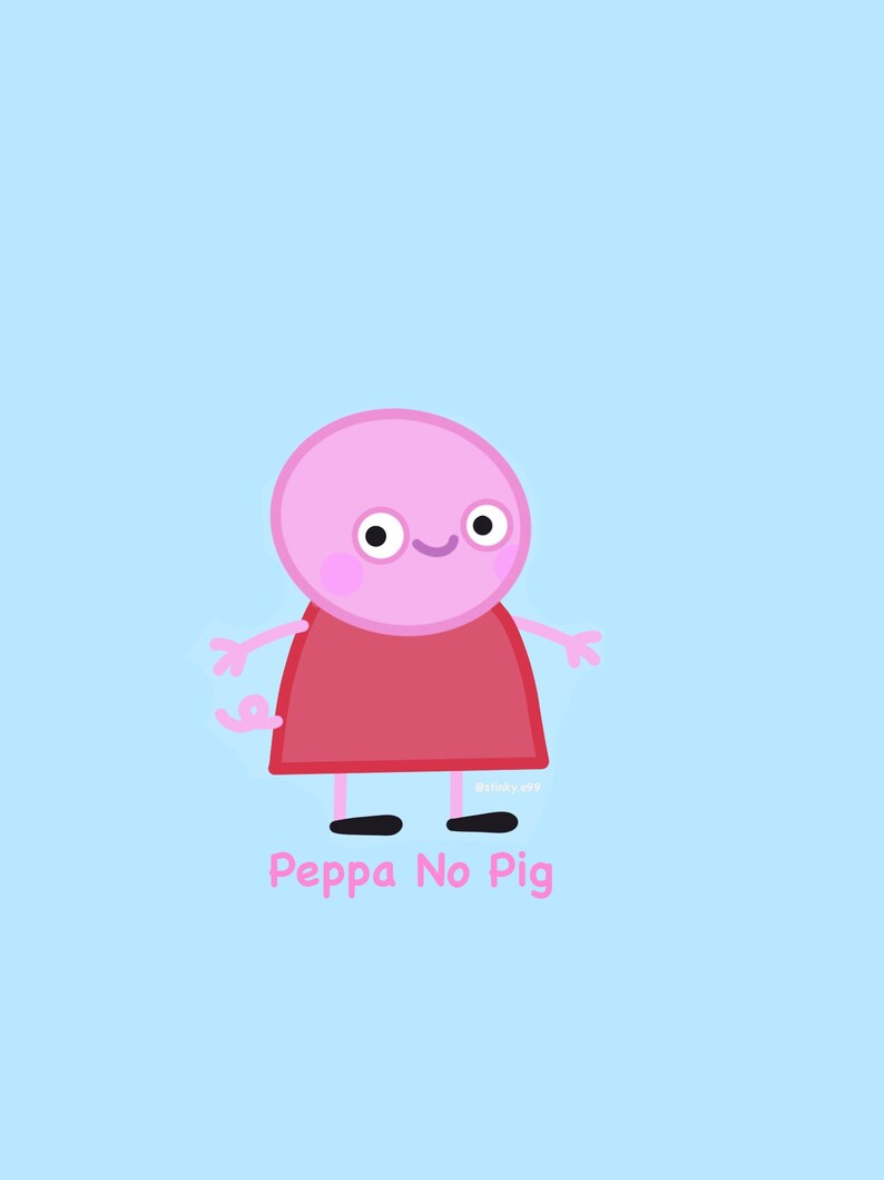 Peppa No Pig Sticker: Peppa Pig Stickers Peppa Stickers Cute - Etsy ...