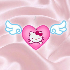 Cute Kitty Air Freshener: Pink Car Accessory, Pink Air Freshener, Kawaii Car Accessory, Anjme Car Accessory, Cute Car Accessories
