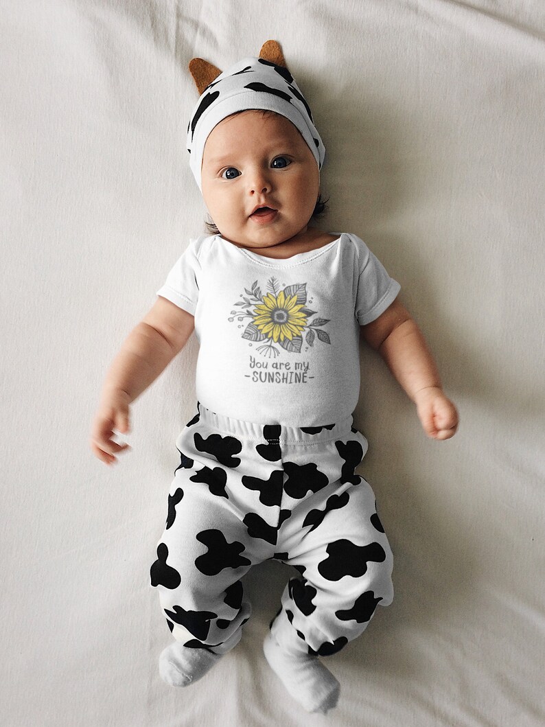 You Are My Sunshine Baby Onesie Floral Baby T-Shirt New Mom Gift Sunflower Baby Bodysuit Baby Shower Gift