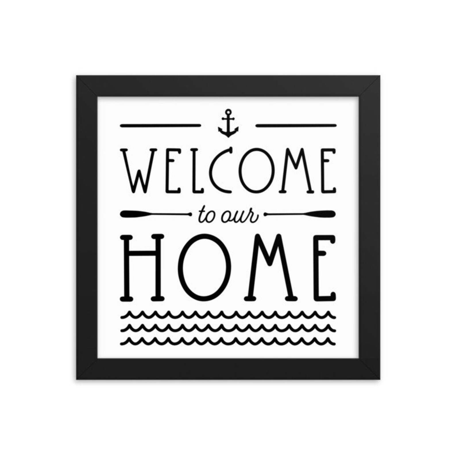 Bienvenue à notre affiche encadrée à la maison signe de Etsy